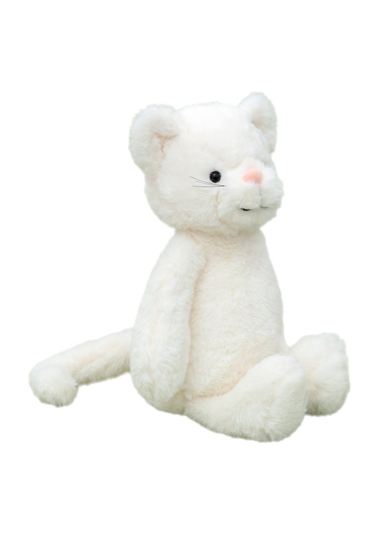 Children's Plush Toy Cartoon Doll Gift (White Cat With Hanging Legs) - Image 1